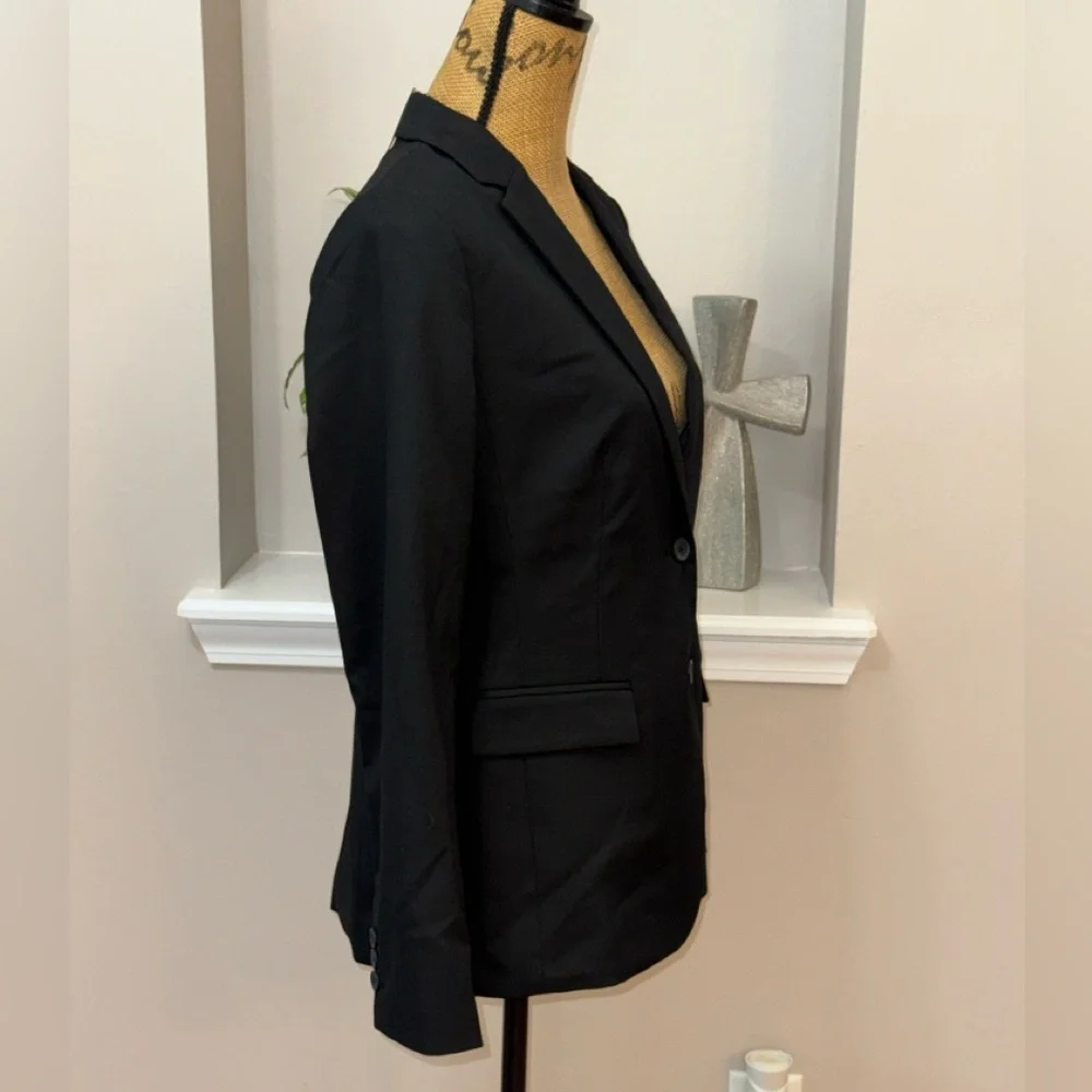 Banana Republic jacket womens 8 black business casual classic two button blazer - Picture 8 of 11